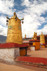 Gilded bell at Jokhang Temple in Lhasa, Tibet, China