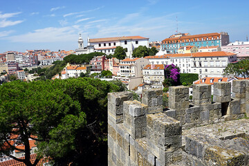 Portugal, Lisbon, panoramic views of the city from the castle of San Giorgio