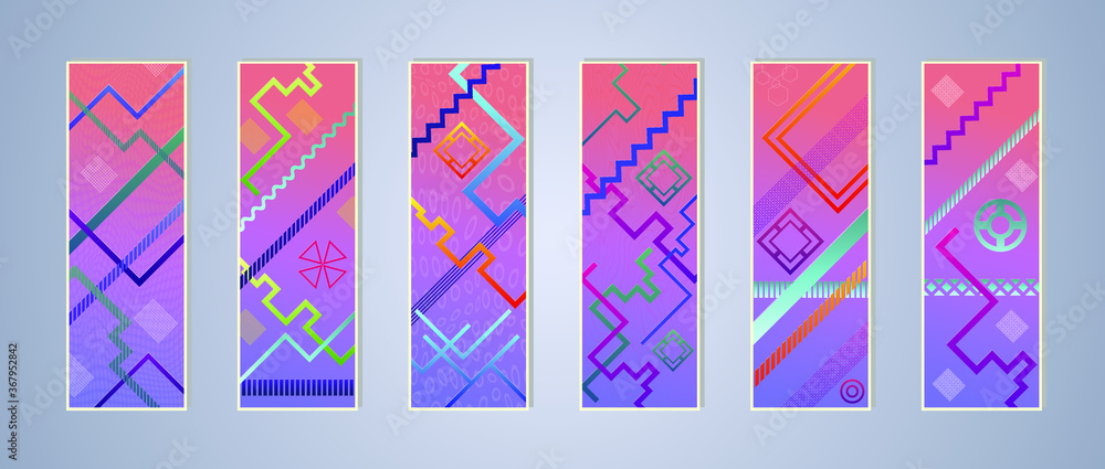 Poster abstract modern background. geometric shapes and lines. colorful gradient vector texture