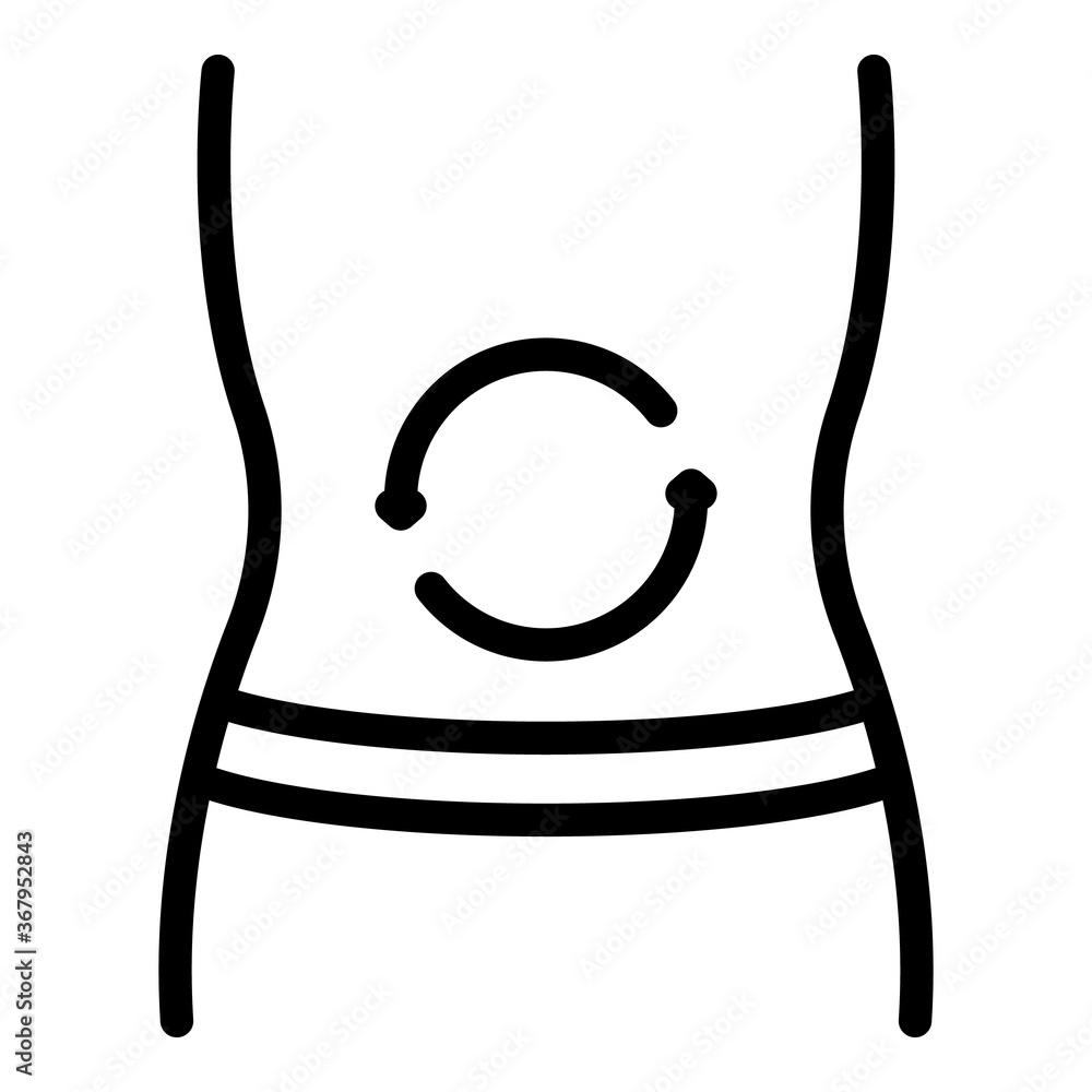 Poster Good digestion process icon. Outline good digestion process vector icon for web design isolated on white background