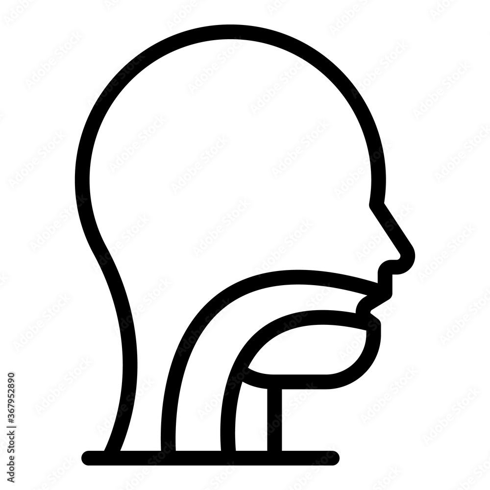 Poster digestion esofag icon. outline digestion esofag vector icon for web design isolated on white backgro