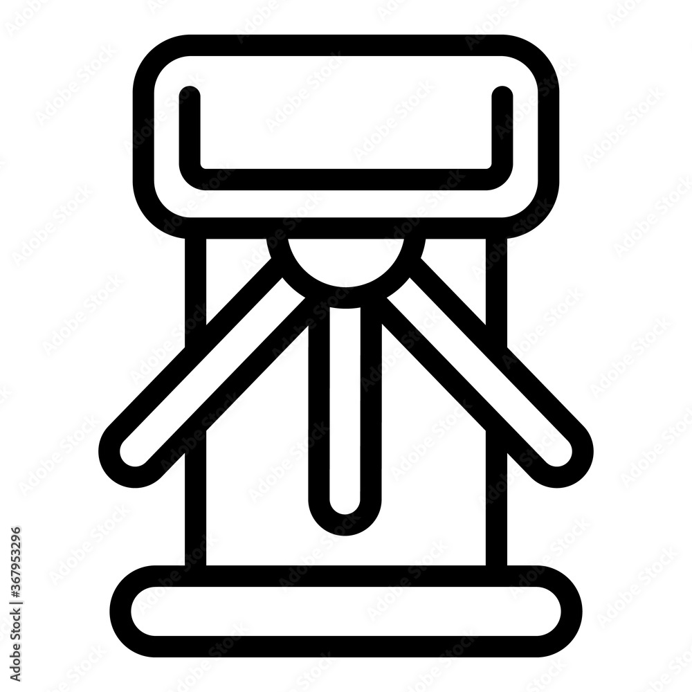 Poster closed turnstile icon. outline closed turnstile vector icon for web design isolated on white backgro