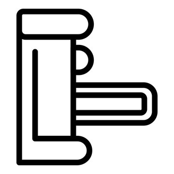 recommend clip art: Turnstile barrier icon. Outline turnstile barrier vector icon for web design isolated on white background
