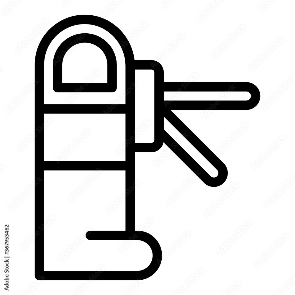 Poster metro turnstile icon. outline metro turnstile vector icon for web design isolated on white backgroun