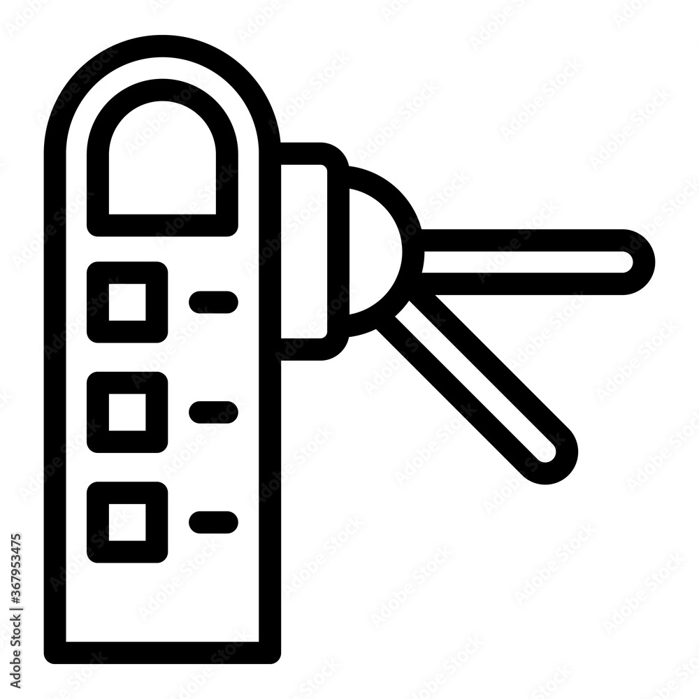 Poster ticket turnstile icon. outline ticket turnstile vector icon for web design isolated on white backgro