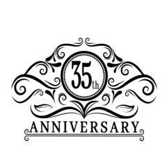 35 years Anniversary logo, luxurious 35th Anniversary design celebration.