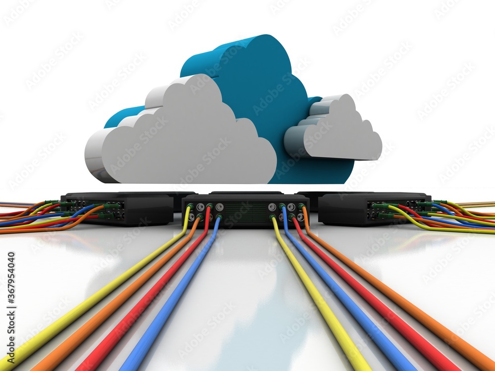 Poster 3d rendering transmitter wifi