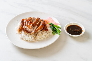 Roasted duck on rice