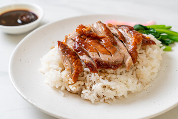 Roasted duck on rice