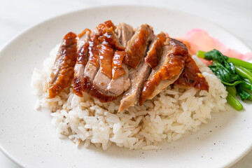 Roasted duck on rice