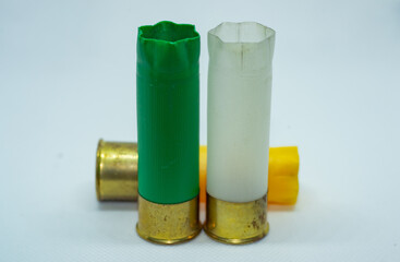 
The shells of the shotgun that were shot