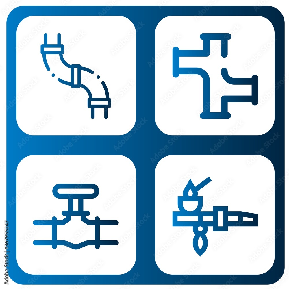 Poster part simple icons set