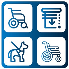 Set of disability icons