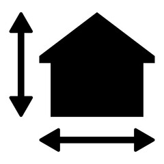Dimension of house icon