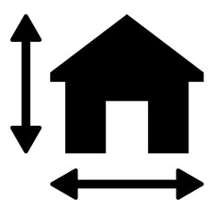 Dimension of house icon