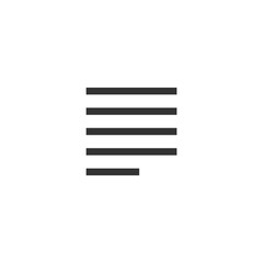 Justify icon. Paragraph option symbol modern, simple, vector, icon for website design, mobile app, ui. Vector Illustration