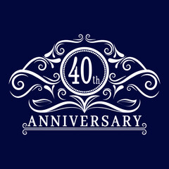 40 years Anniversary logo, luxurious 40th Anniversary design celebration.