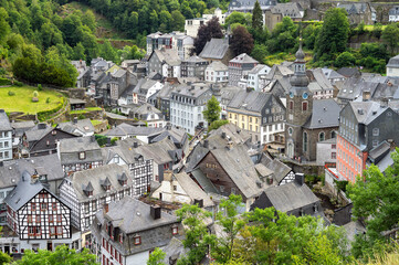 Fototapeta premium beautiful view of old town Monschau in Germany