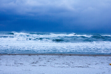 Dunes, sea, snow, winter, 鳥取砂丘, 冬, 日本海