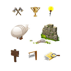 set of items  for a adventure map
