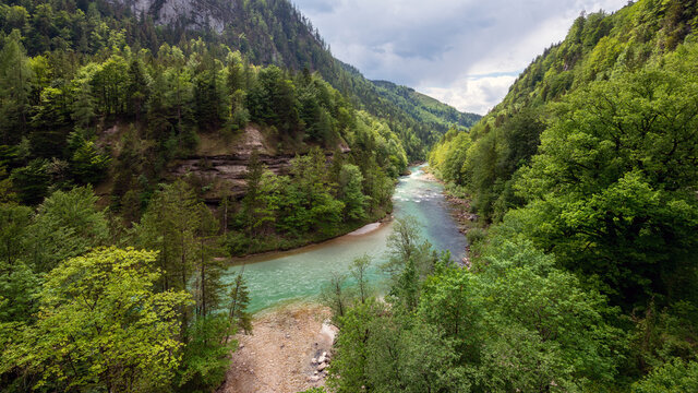 Unber&uuml;hrte Landschaft im Ennstal, Steiermark, &Ouml;sterreich