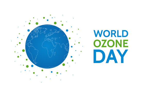 World ozone day concept design with planet Earth. Vector illustration