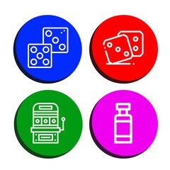 addiction simple icons set