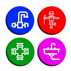 Obraz premium sink icon set