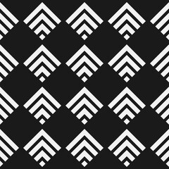 Seamless abstract geometric pattern with striped elements of rhombus - 367960234