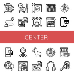center icon set