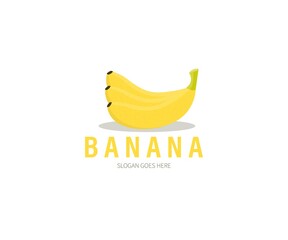 Bunch of Banana Logo. Vector Design Illustration.