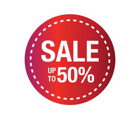 50% sale vector banner. Grand sale vector banner.  Sale icon. 