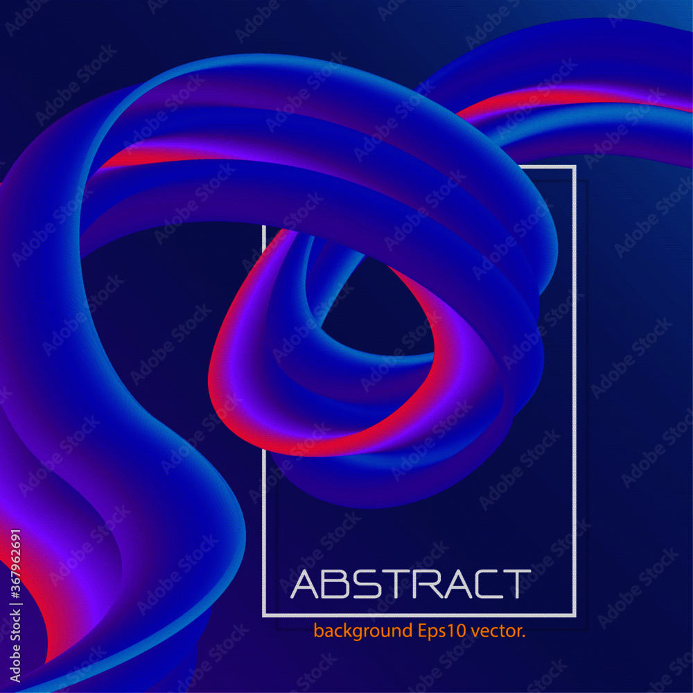 Poster modern design poster with 3d flow shape and circle. vector eps 10