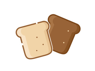 Toast  icon. Bread vector design. Roasted bread vector illustration. 