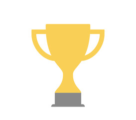 Trophy icon. Gold award icon. Vector gold trophy design.  Golden cup vector icon. 