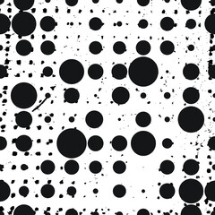 Seamless pattern with speed lines, halftone dots , circles . minimalistic poster with striped Design elements .Repeating Vector stripes .Geometric shape. Dynamic geometrical Endless overlay texture.