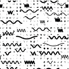 Fototapeta premium Seamless pattern with speed lines, halftone dots , circles . minimalistic poster with striped Design elements .Repeating Vector stripes .Geometric shape. Dynamic geometrical Endless overlay texture.