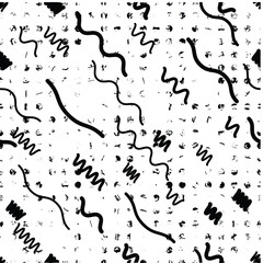 Seamless pattern with speed lines, halftone dots , circles . minimalistic poster with striped Design elements .Repeating Vector stripes .Geometric shape. Dynamic geometrical Endless overlay texture.