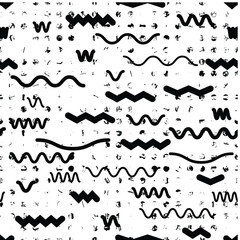 Seamless pattern with speed lines, halftone dots , circles . minimalistic poster with striped Design elements .Repeating Vector stripes .Geometric shape. Dynamic geometrical Endless overlay texture.