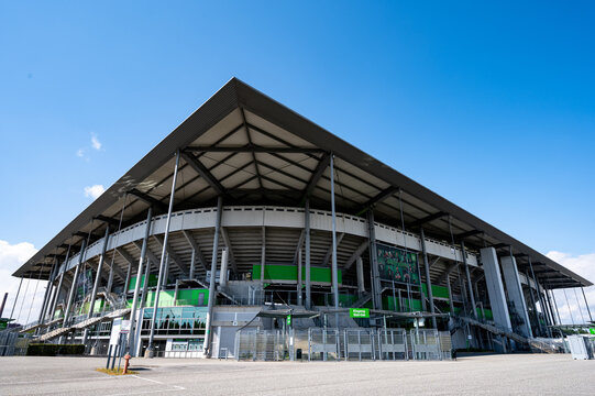 Wolfsburg, Niedersachsen / Deutschland - 27. Juli 2020: Arena Stadion des Fussball Bundeslegisten VFL Wolfsburg