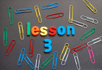 Lesson from colored letters