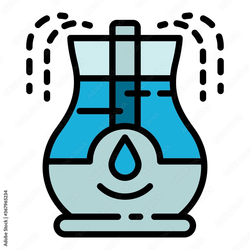Poster cooling humidifier icon. outline cooling humidifier vector icon for web design isolated on white bac