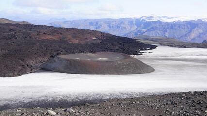 mountain lake in the winter