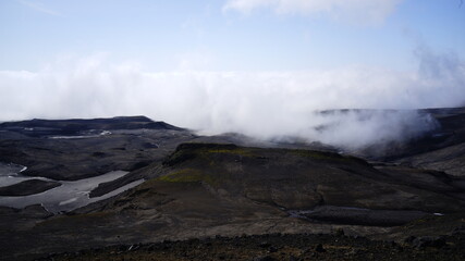 mountain landscape with clouds