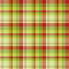 Seamless pattern in simple bright red and green colors for plaid, fabric, textile, clothes, tablecloth and other things. Vector image.