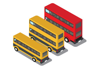 Yellow Bus and double decker