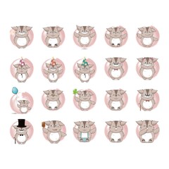set of cute creature icons