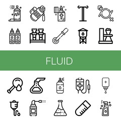 Set of fluid icons