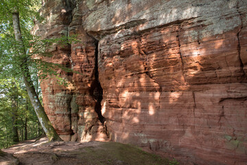 Sandsteinwand des Altschlossfelsens