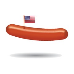 sausage with american flag